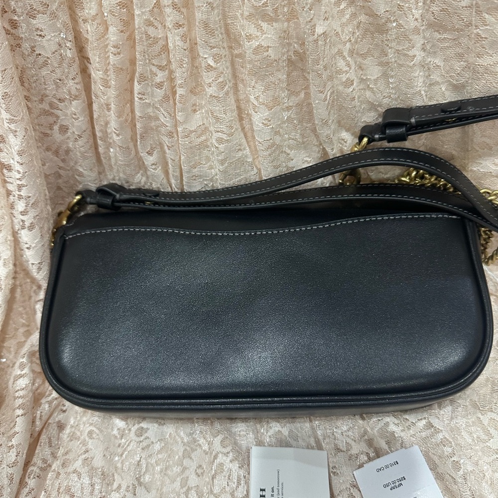 Coach Black Crossbody Bag with Gold Accent NWT - Picture 5 of 11